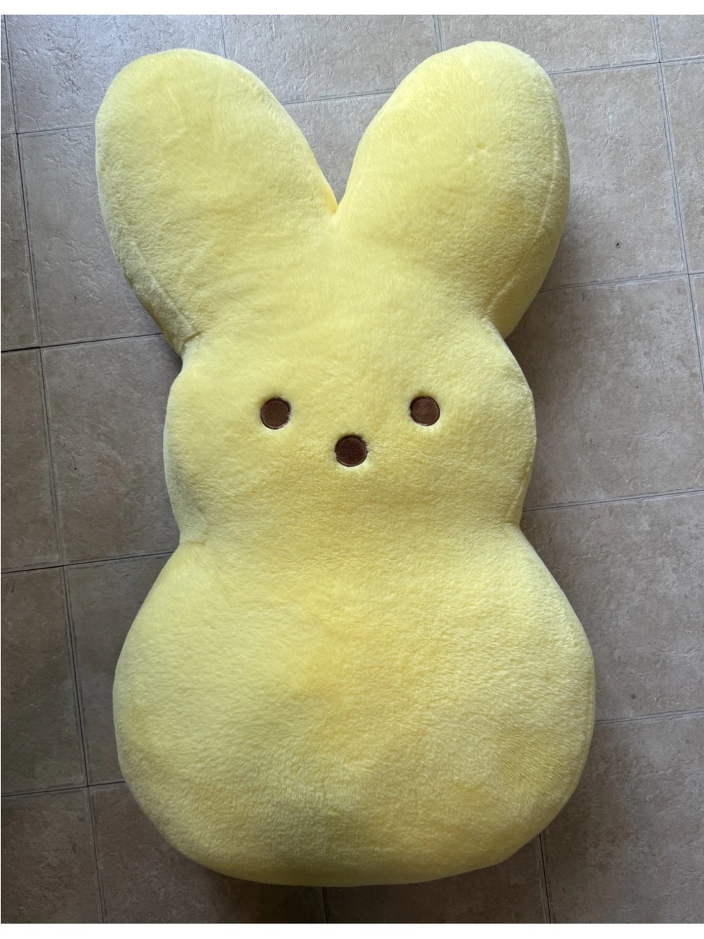 Just Born Peeps Brand Yellow Easter Rabbit Jumbo Plush 42in Stuffed Toy